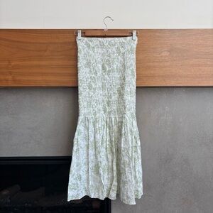 Coco Shop Cotton Strapless Mini Floral Dress